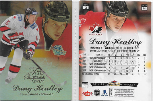 2014 FLAIR SHOWCASE HOCKEY #14 DANY HEATLEY - TEAM CANADA