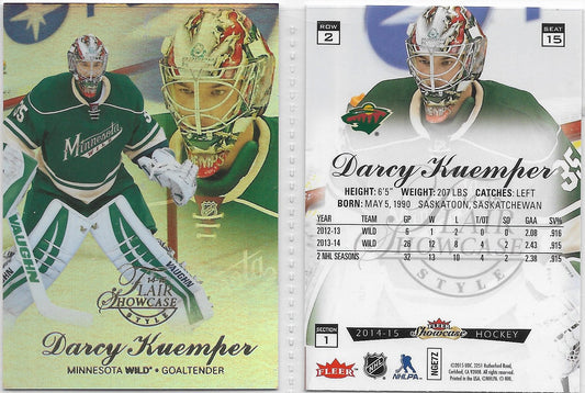 2014 FLAIR SHOWCASE HOCKEY #15 DARCY KUEMPER - MINNESOTA WILD