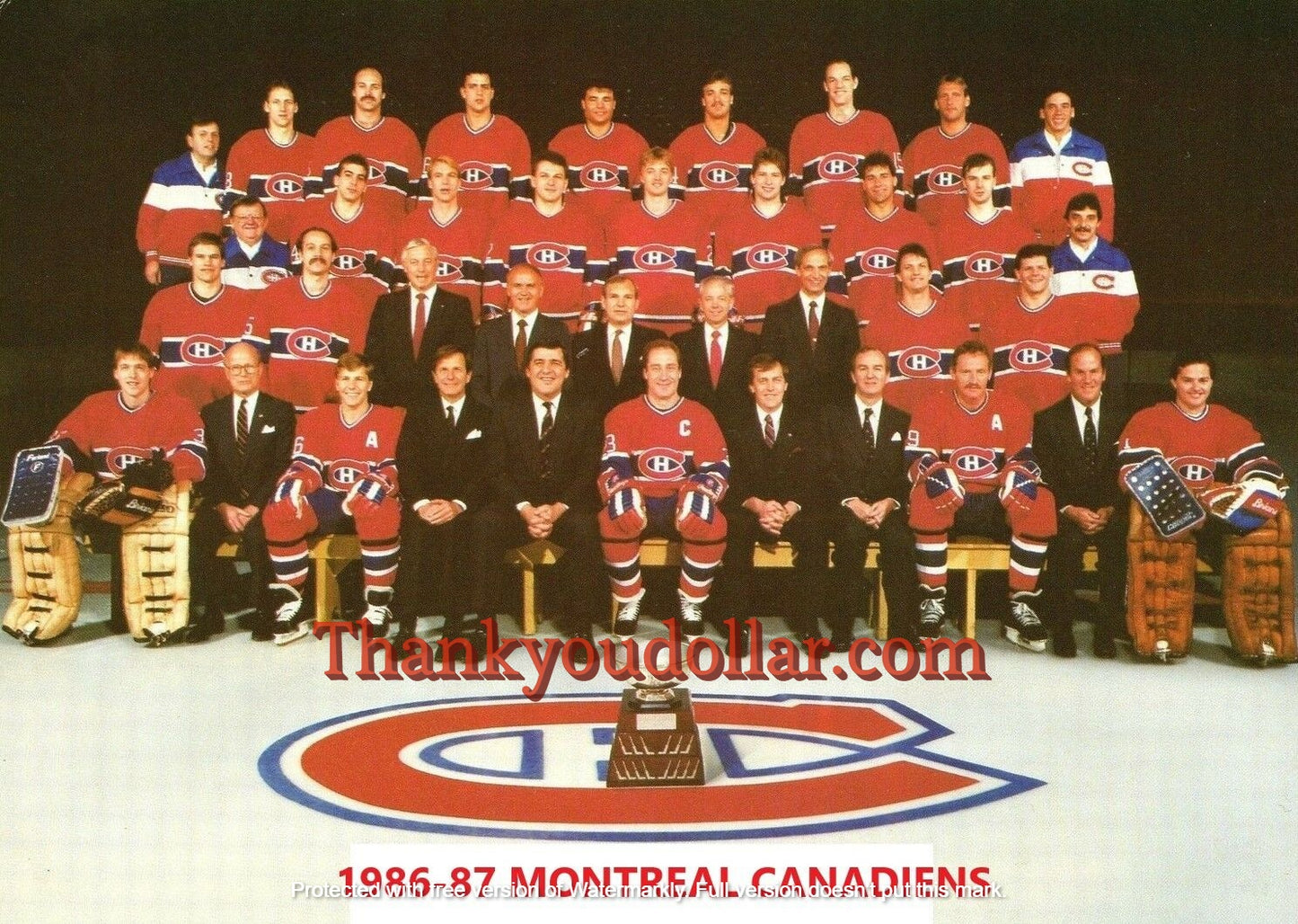 1986-87  MONTREAL CANADIANS TEAM PHOTO Glossy Print