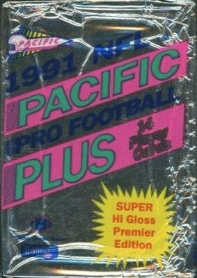 1991 PACIFIC NFL FOOTBALL PACK - 10 'Super Gloss' Cards per pack