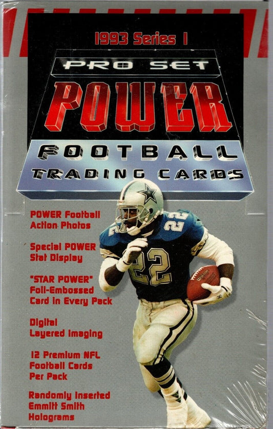 1993 PRO SET POWER FOOTBALL Series 1 - 12 Cards per pack