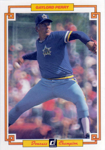 1984 DONRUSS CHAMPIONS "OVERSIZED CARD" #32  GAYLORD PERRY SEATTLE MARINERS