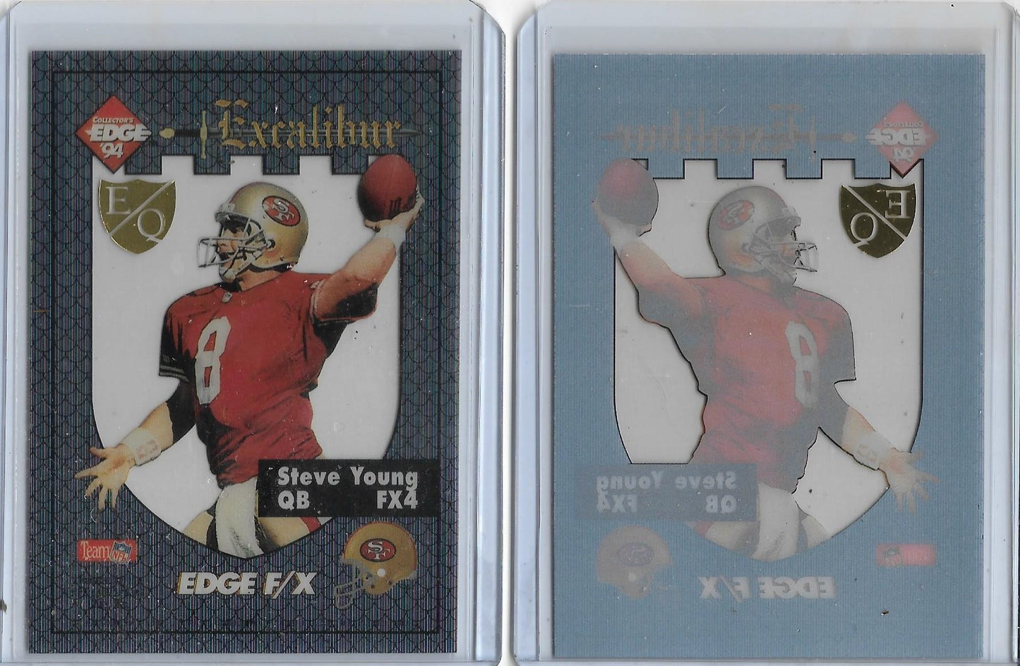1994 COLLECTORS EDGE EXCALIBUR FX  INSERT CARD FX-4 STEVE YOUNG SAN FRANCISCO 49ERS