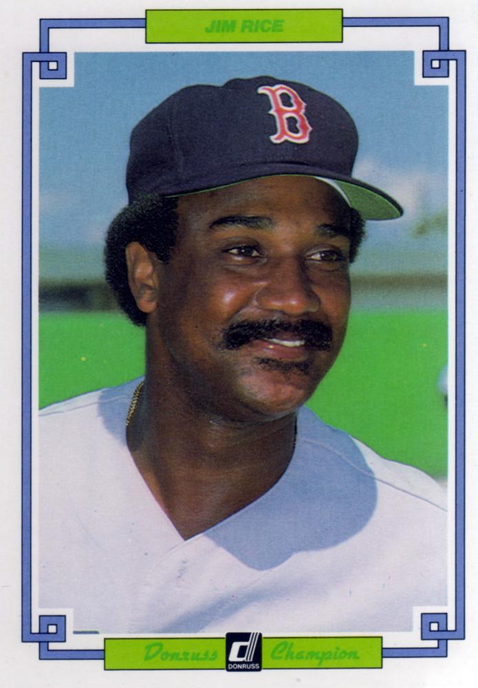 1984 DONRUSS CHAMPIONS "OVERSIZED CARD" #4 JIM RICE BOSTON RED SOX