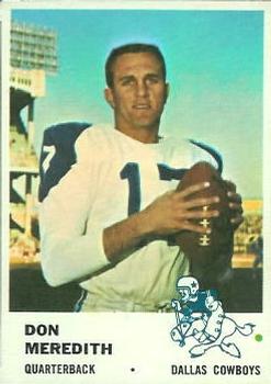 1961 FLEER FOOTBALL #41 DON MEREDITH - DALLAS COWBOYS QB Rookie RP CARD