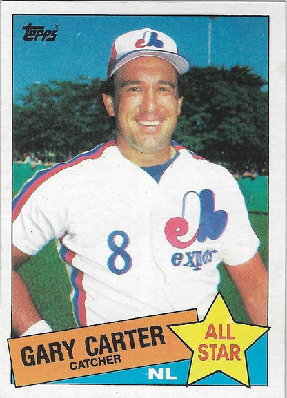 1985 TOPPS #719 GARY CARTER - MONTREAL EXPOS - ALL STAR CARD