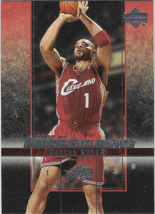 ROOKIE:  2003-04 UPPER DECK #34 "ROOKIE EXCLUSIVES" BASKETBALL CARLOS BOOZER - CLEVELAND CAVALIERS