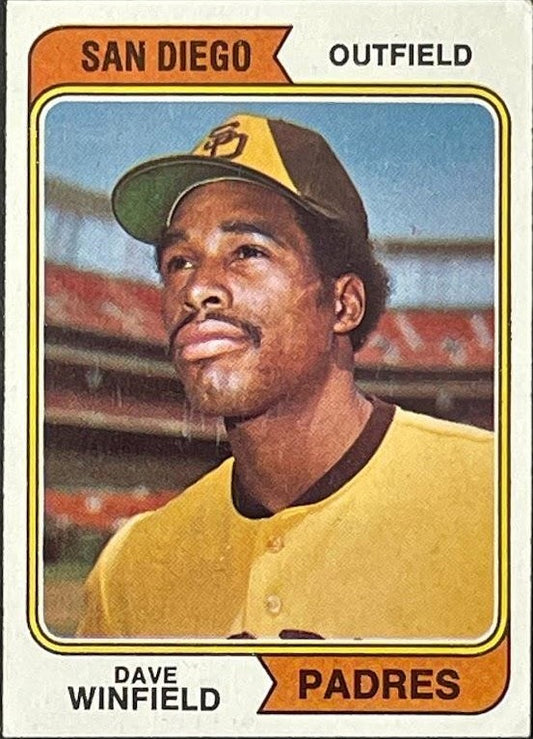1974 Topps #456 DAVE WINFIELD - SAN DIEGO PADRES ROOKIE REPRINT CARD