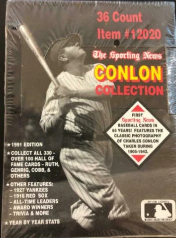 1991 Conlon Collection Baseball Cards - Packs 18 Cards per Pack