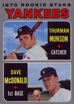 1970 Topps #189 Thurman Munson - Rookie Reprint Card - New York Yankees**