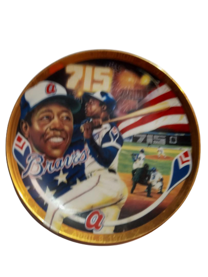 1994 Sports Impressions HANK AARON - ATLANTA BRAVES  6" COLLECTORS PLATE "GLORY OF THE GAME"
