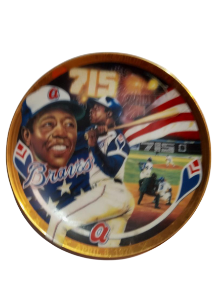 1994 Sports Impressions HANK AARON - ATLANTA BRAVES  6" COLLECTORS PLATE "GLORY OF THE GAME"