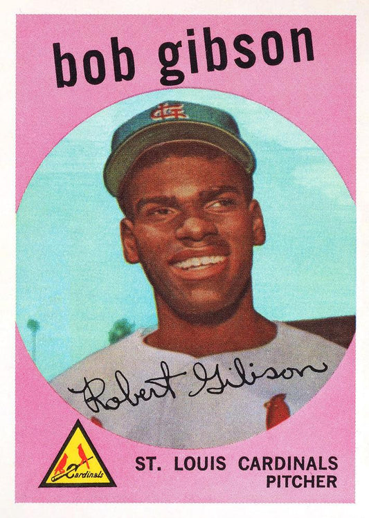 1959 Topps #514 Bob Gibson Rookie Reprint Card #514  St. Louis Cardinals