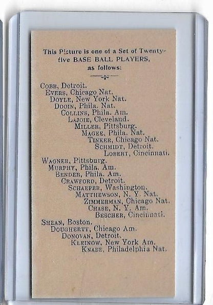 1908 E102 TY COBB REPRINT CARD - Detroit Tigers Tobacco Card