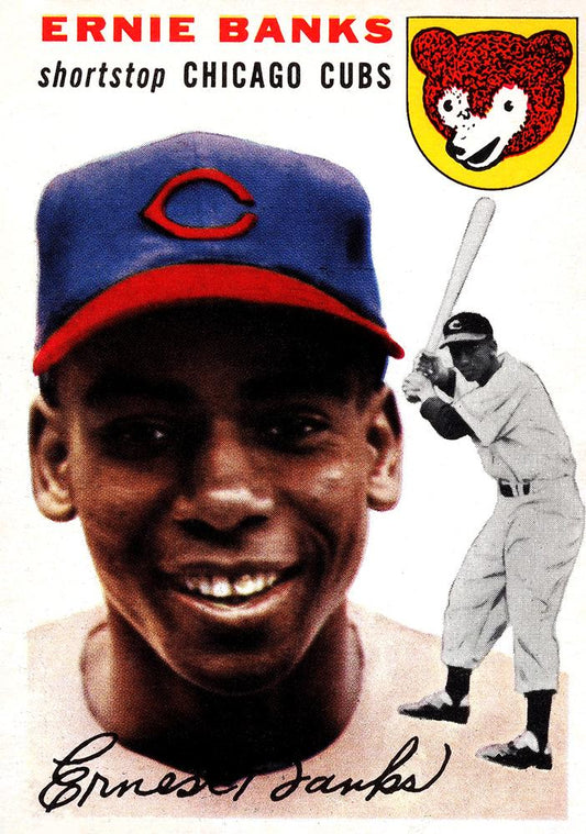 1954 Topps #94 ERNIE BANKS -CHICAGO CUBS - Rookie Reprint Card