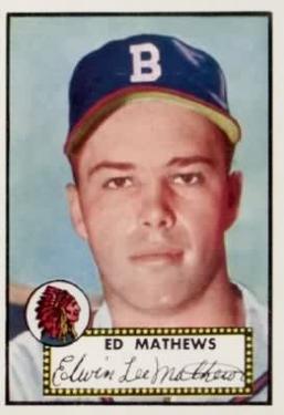 1952 TOPPS #407 EDDIE MATHEWS ROOKIE RP CARD - Boston Braves
