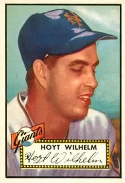 1952 TOPPS #392 HOYT WILHELM NY GIANTS BASEBALL ROOKIE RP CARD