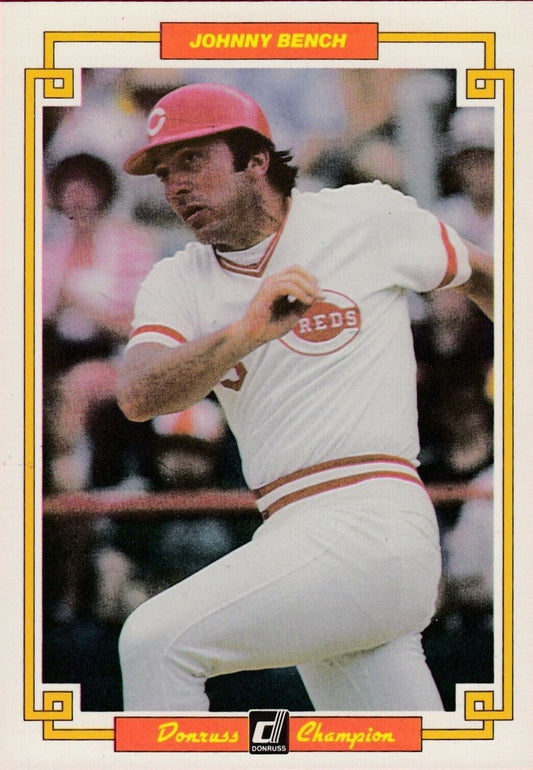 1984 DONRUSS CHAMPIONS "OVERSIZED CARD" #51 JOHNNY BENCH - CINCINATTI REDS