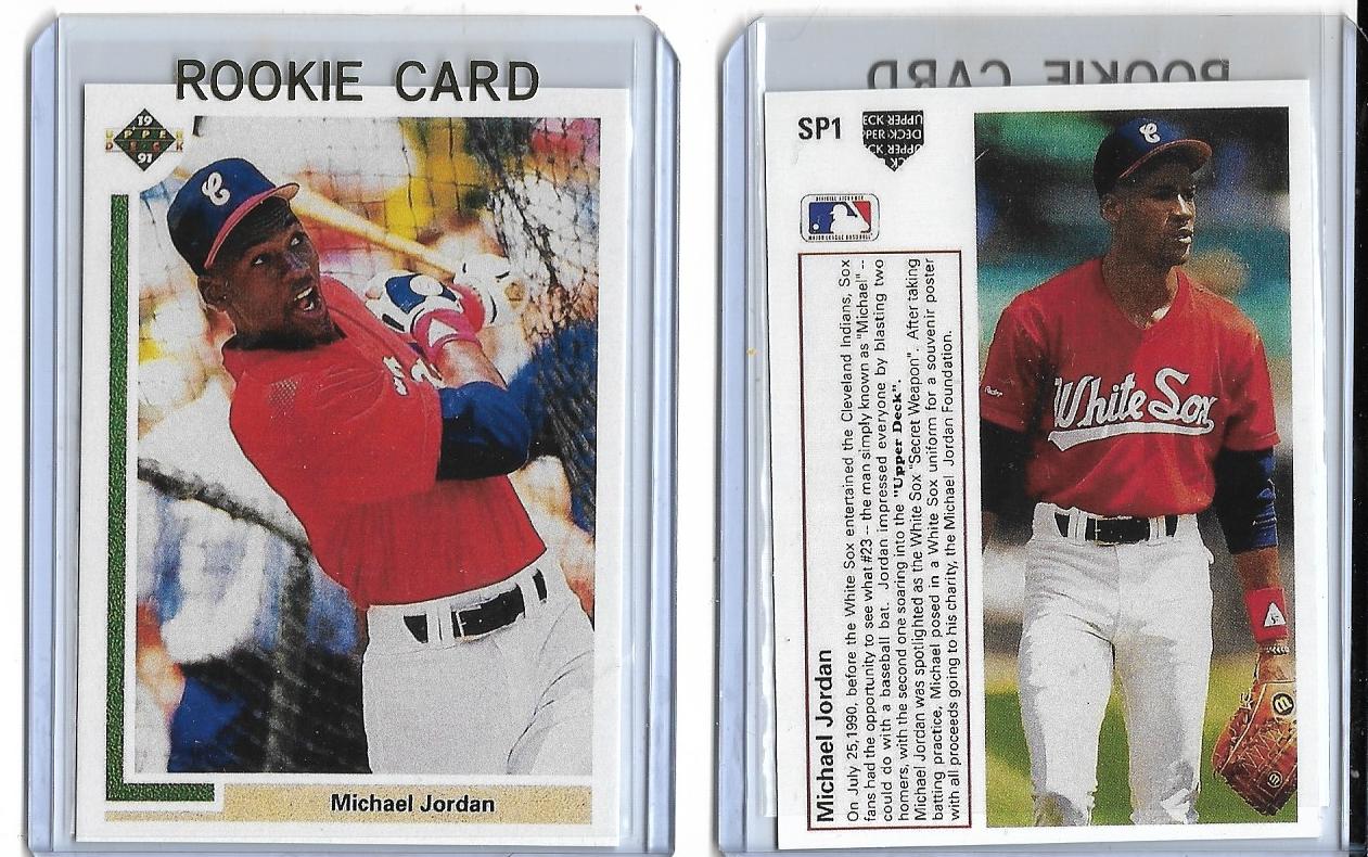 Vintage 1991 Michael Jordan Upper Deck Rookie Baseball Card 