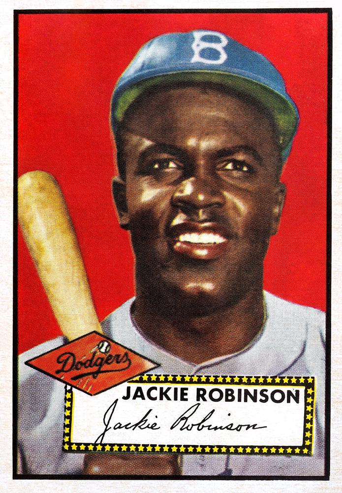 1952 Topps #312 Jackie Robinson Reprint card Brooklyn DODGERS