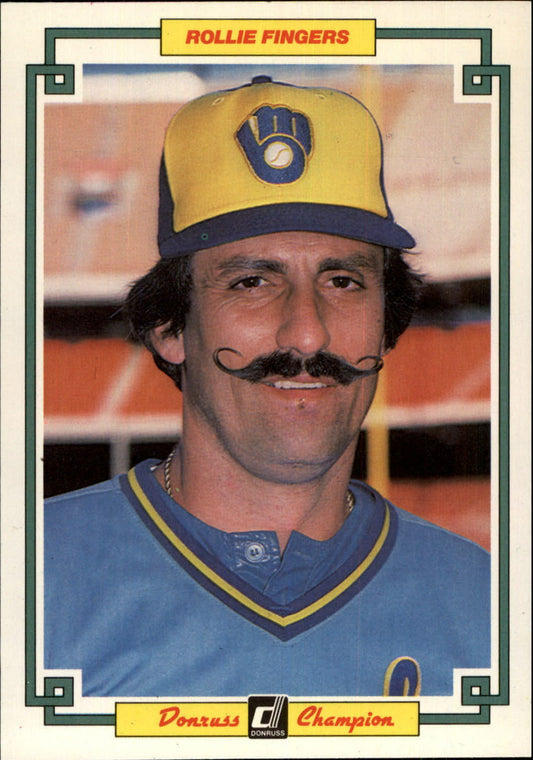 1984 DONRUSS CHAMPIONS "OVERSIZED CARD #45 ROLLIE FINGERS - MILWAUKEE BREWERS