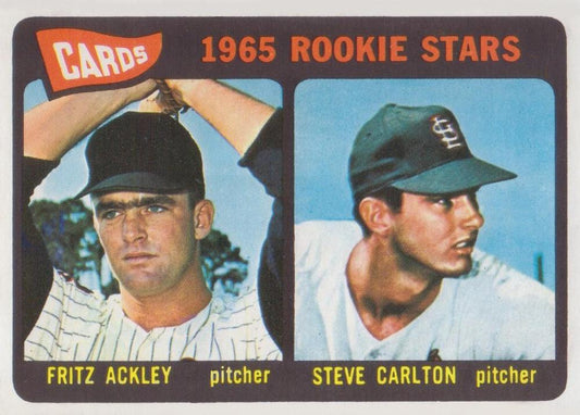 1965 TOPPS #477 STEVE CARLTON  ST LOUIS CARDINALS ROOKIE RP CARD