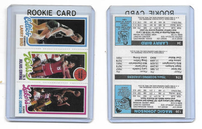 1980-1981 Topps #139 LARRY BIRD - MAGIC JOHNSON - Rookie RP Card Mint