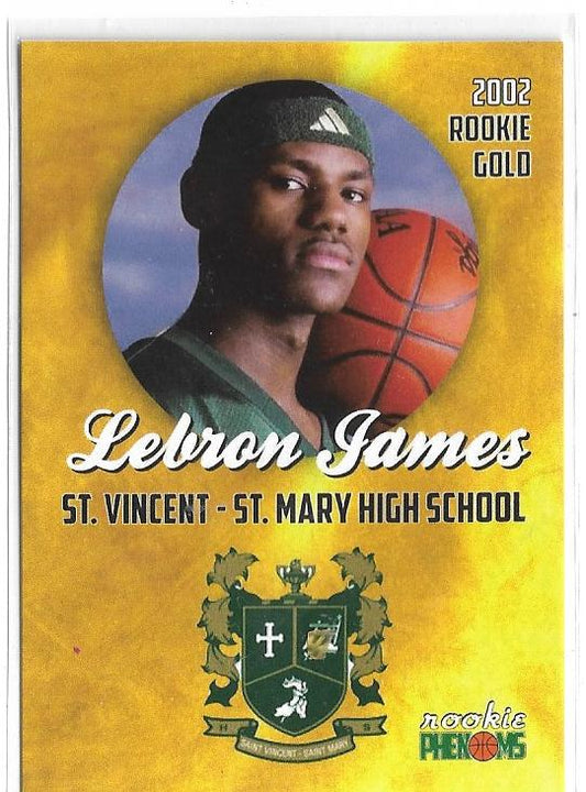 2002 LeBron James GOLD Rookie Card High School ACEO Card