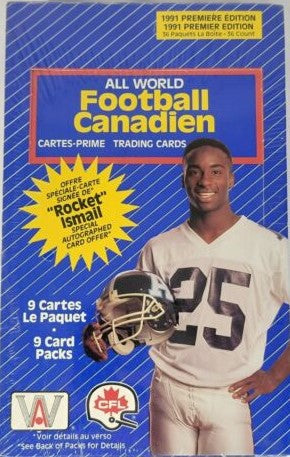 1991 All World Canadian Football 2 -9 CARDS per Pack