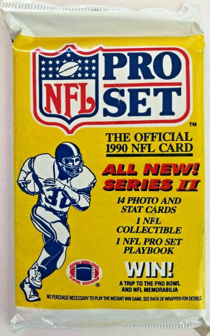 1990 Pro Set Series 2 NFL Football  PACK -  14 Cards per pack