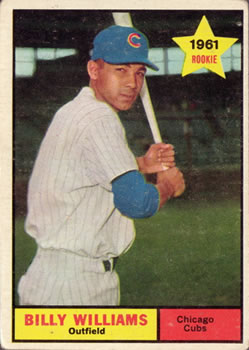 1961 Topps #141 BILLY WILLIAMS - CHICAGO CUBS Rookie Reprint Card