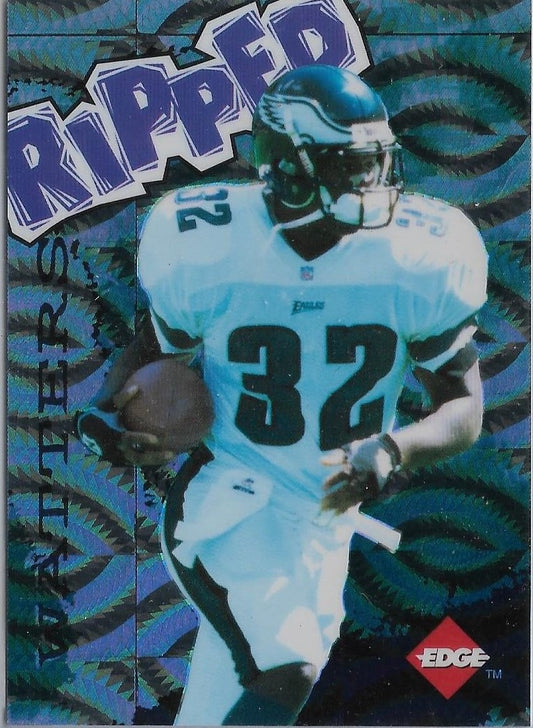 1997 COLLECTORS EDGE #35 RICKY WATTERS- PHILADELPHIA EAGLES RIPPED INSERT CARD