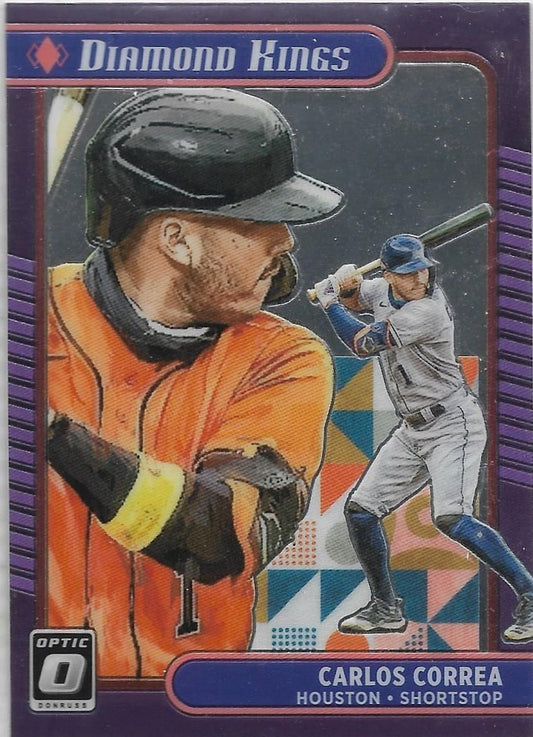 2021 Panini Donruss Optic Baseball Diamond Kings Insert - # 12 CARLOS CORREA  HOUSTON ASTROS