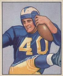1950 BOWMAN #52  ELROY 'CRAZY LEGS" HIRSH - LOS ANGELES RAMS ROOKIE RP CARD