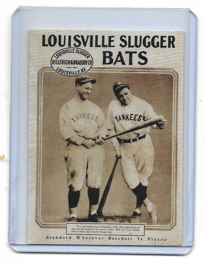 Babe Ruth - Lou Gehrig - Vintage Style Louisville Slugger -custom