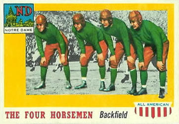 1955 Topps #68  The Four Horseman All American Football Reprint  Notre Dame