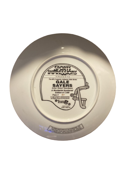 MID - Gale Sayers Chicago Bears HOFER 1993 Sports Impressions Plate w/COA # 511