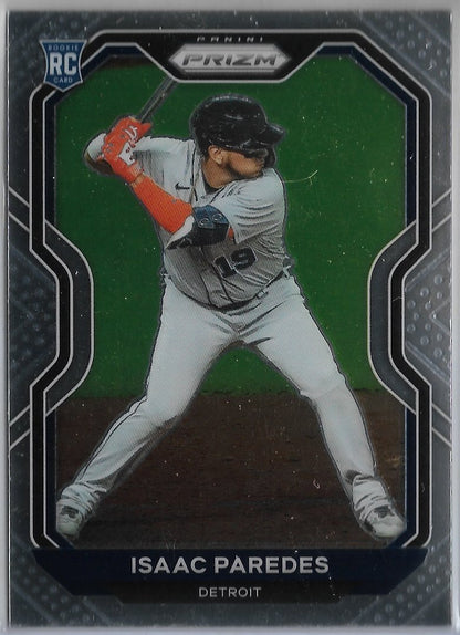 2021 Panini Prizm #43 ISAAC PAREDES - DETROIT TIGERS  Silver Prizm -ROOKIE CARD