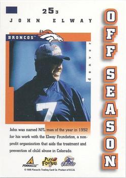 1998 Score #253 JOHN ELWAY  DENVER BRONCOS NFL Hall of Fame