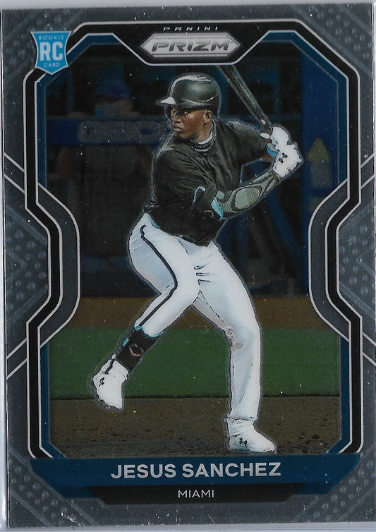 2021 Panini Prizm #148 JESUS SANCHEZ  MIAMI MARLINS Silver Prizm ROOKIE CARD