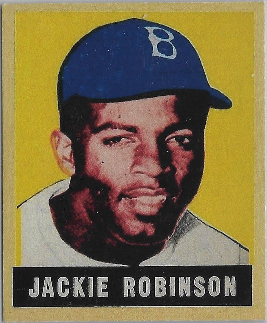 1949 Leaf #79 JACKIE ROBINSON Rookie RP Card Brooklyn Dodgers Mint