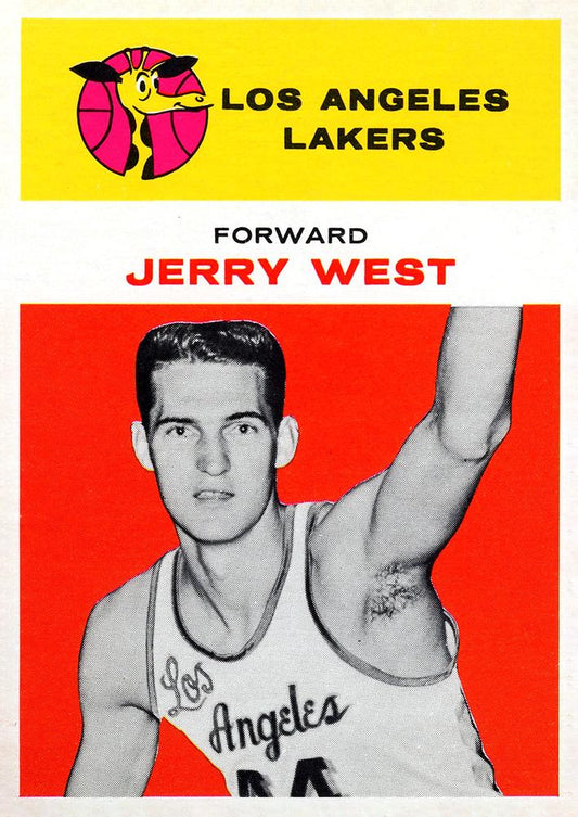 1961 Fleer Basketball #43 Jerry West RC Rookie Reprint Los Angeles Lakers