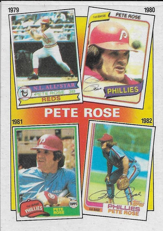 1986 TOPPS #6 " THE PETE ROSE YEARS " CARD. CINCINNATI REDS / PHILADELPHEA PHILLIES