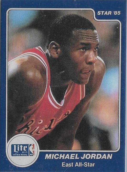 1985 STAR COMPANY #4 MICHAEL JORDAN LITE ALL STAR REPRINT CARD (1st ALL STAR GAME)