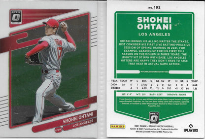 2021 Panini Donruss Optic Base #192 Shohei Ohtani, Los Angeles Angels