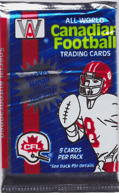 1991 All World Canadian Football 2 -9 CARDS per Pack