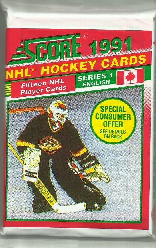 1991-92 SCORE NHL HOCKEY PACKS -  15 Cards per pack
