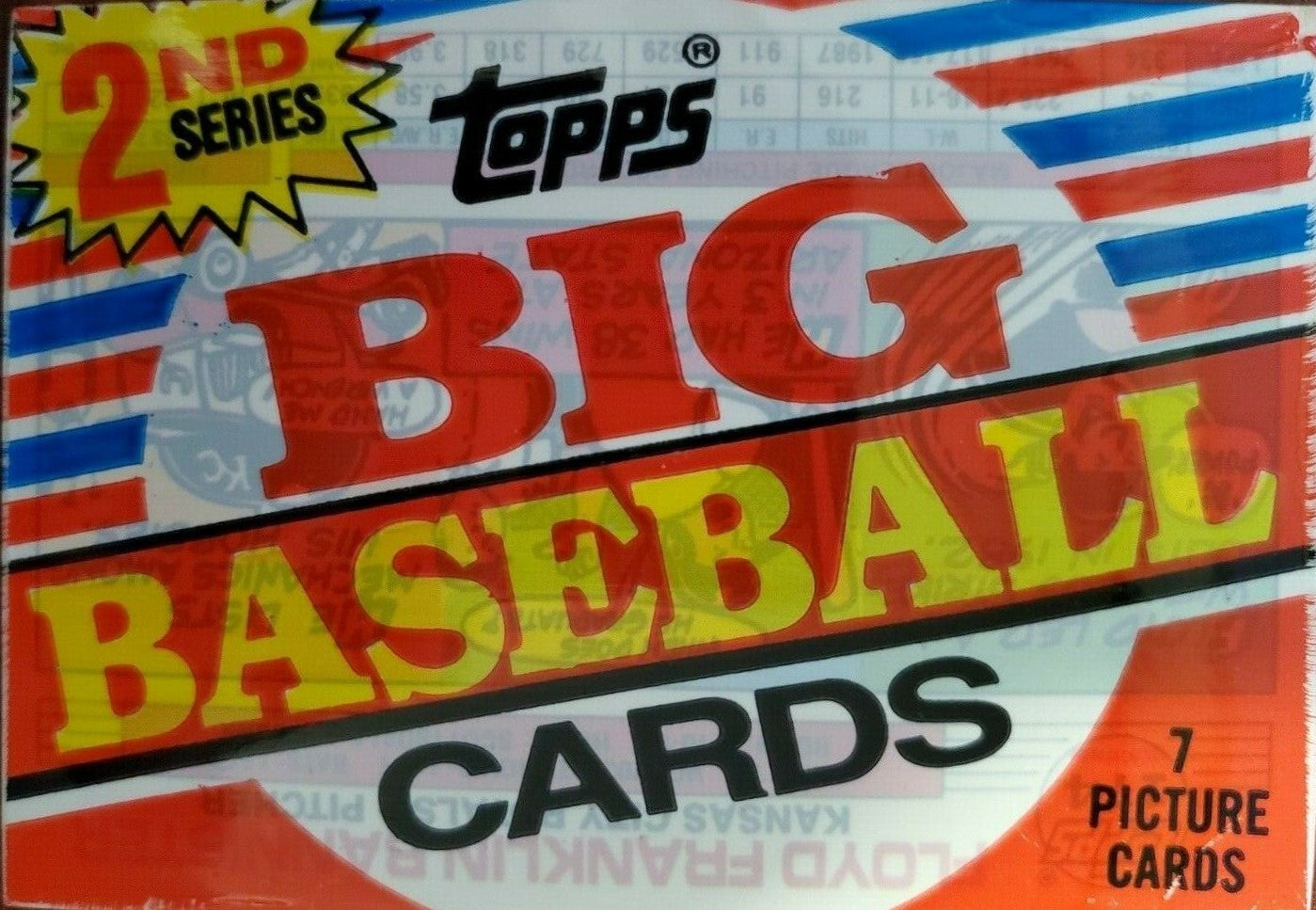 1988 Topps Big Baseball Cards 2nd Series Wax Pack - 7 LARGE CARDS PER PACK