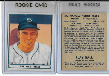 1941 PLAY BALL  #54  PEE WEE REESE - BROOKLYN DODGERS -- ROOKIE  REPRINT