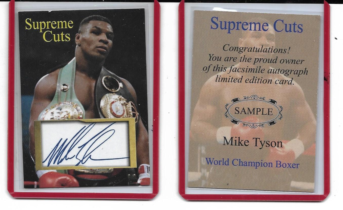 "Iron" MIKE TYSON Supreme Cuts ACEO World Champion Card w.Facs. auto
